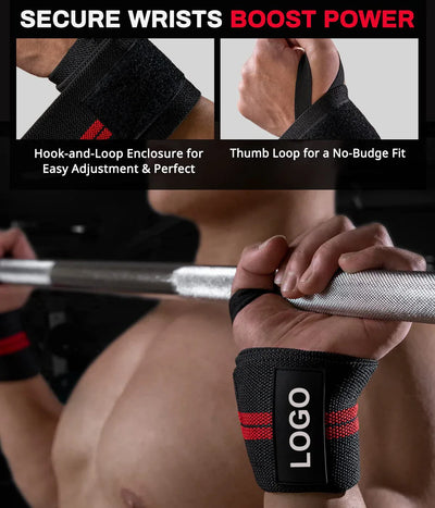Premium Weightlifting Wrist Support Brace Straps | Gym Training Support