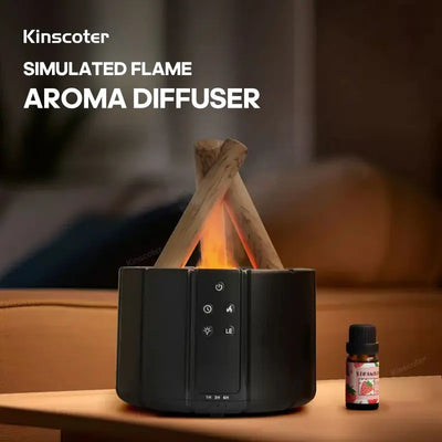 Simulated Flame Aromatherapy Diffuser – Relaxing & Stylish
