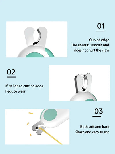 LED Light Cat Dog Nail Clipper Cutter