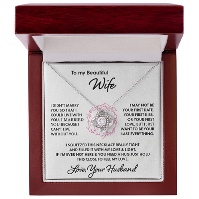 To My Beautiful Wife | Love Knot Necklace